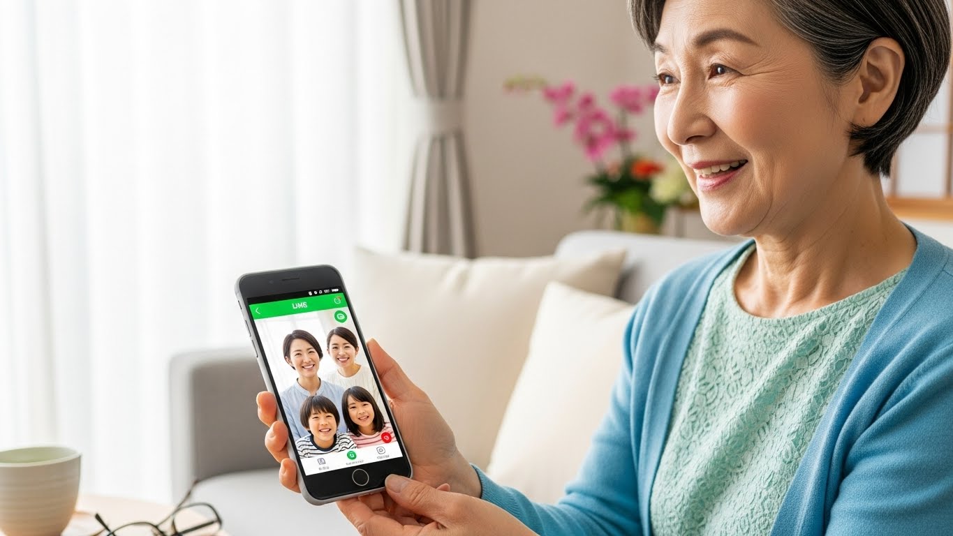 高齢者のためのインターネット活用術：LINEで家族と繋がる方法